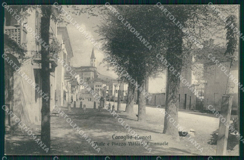 Cuneo Caraglio Viale Vitttorio Emanuele cartolina MT6089 – fronte