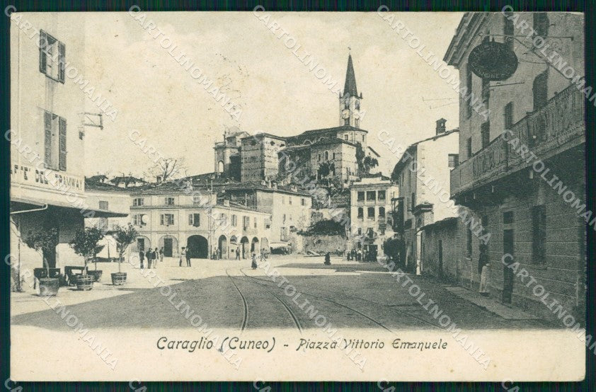 Cuneo Caraglio Piazza Vittorio Emanuele cartolina MT6092 – fronte