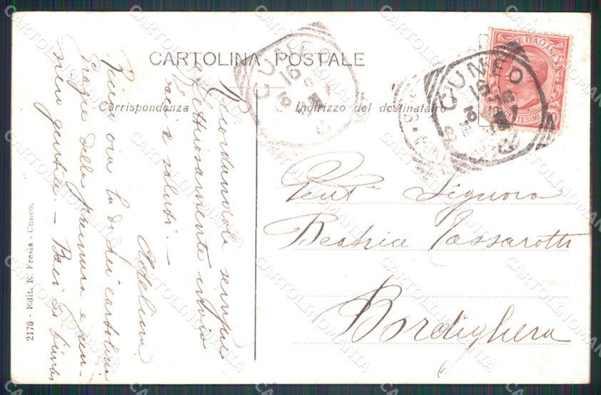 Cuneo Caraglio Piazza Vittorio Emanuele cartolina MT6092 – retro