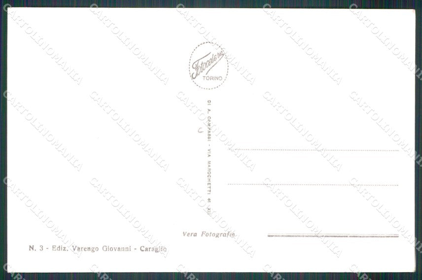 Cuneo Caraglio Piazza Vittorio Emanuele Foto cartolina MT6098 – retro