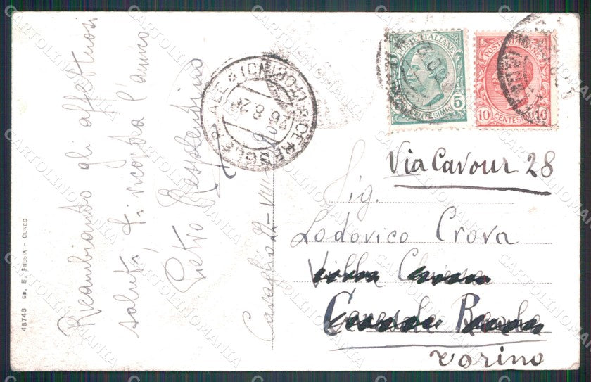 Cuneo Caraglio Panorama cartolina MT6121 – retro