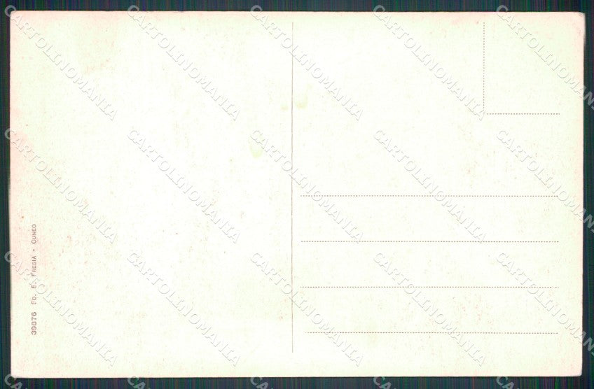 Cuneo Caraglio Panorama TRACCE UMIDO cartolina MT6123 – retro