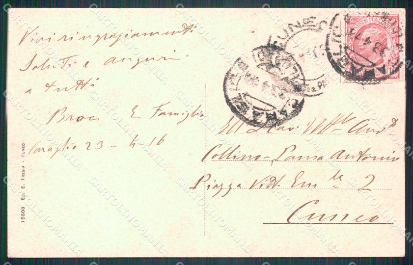 Cuneo Caraglio Panorama cartolina MT6131 – retro