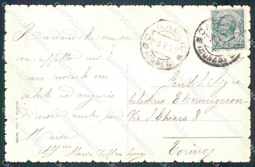 Cuneo Caraglio Panorama cartolina MT6137 – retro