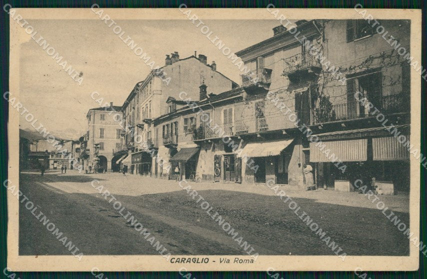 Cuneo Caraglio Via Roma ABRASA cartolina MT6143 – fronte