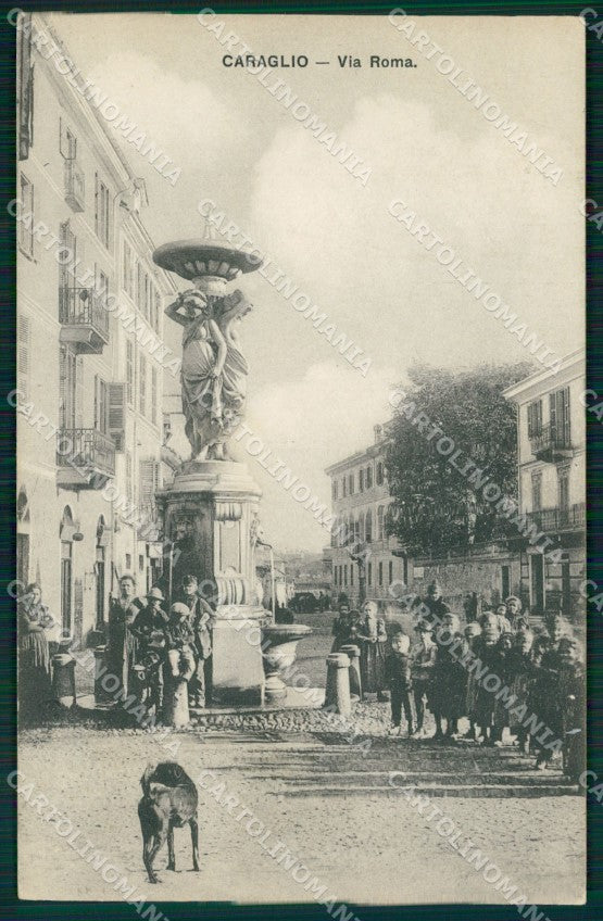 Cuneo Caraglio Via Roma cartolina MT6147 – fronte