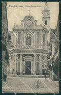 Cuneo Caraglio Chiesa Parrocchiale PIEGHINE cartolina MT6156 – fronte
