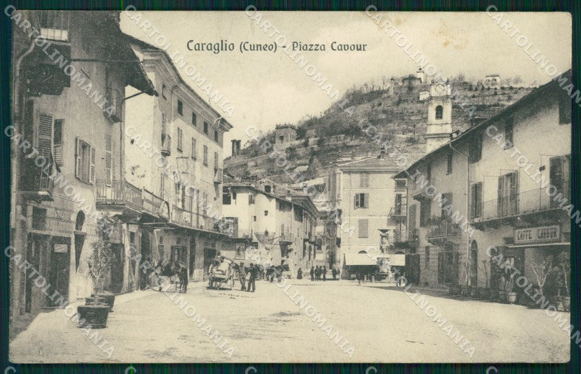 Cuneo Caraglio Piazza Cavour cartolina MT6164 – fronte