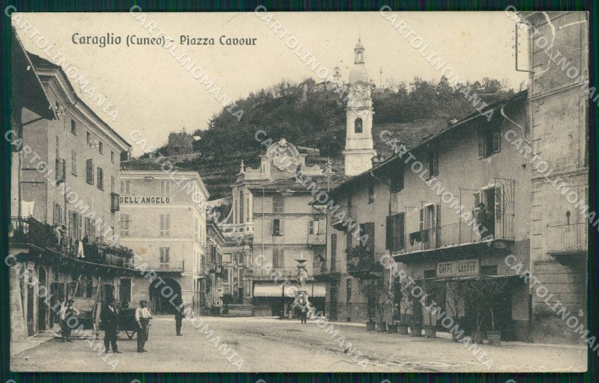 Cuneo Caraglio Piazza Cavour cartolina MT6165 – fronte