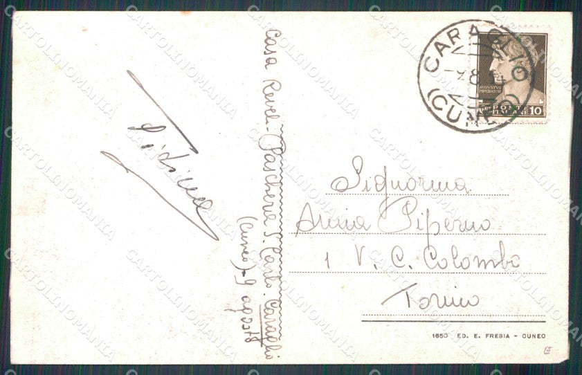 Cuneo Caraglio Panorama cartolina MT6174 – retro