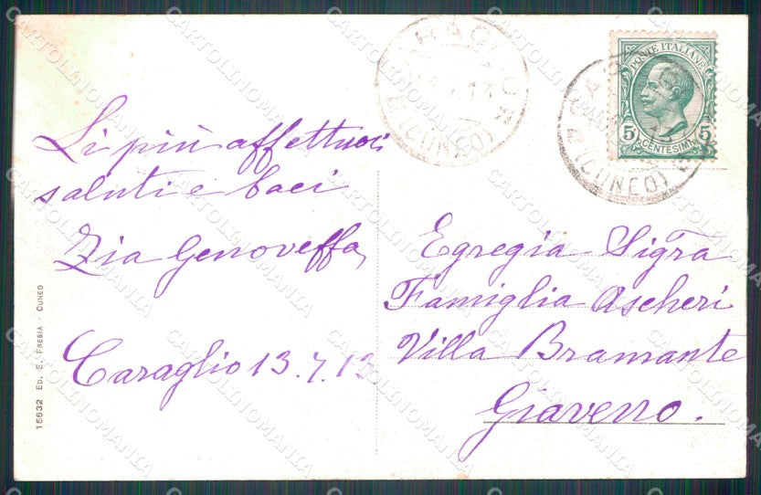 Cuneo Caraglio cartolina MT6178 – retro