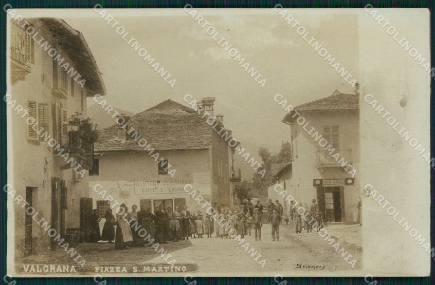 Cuneo Valgrana Piazza San Martino Salomone Foto cartolina MT6185 – fronte