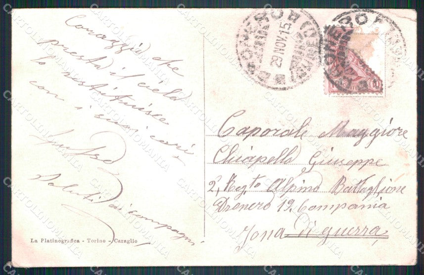 Cuneo Valgrana Montemale ABRASA cartolina MT6199 – retro