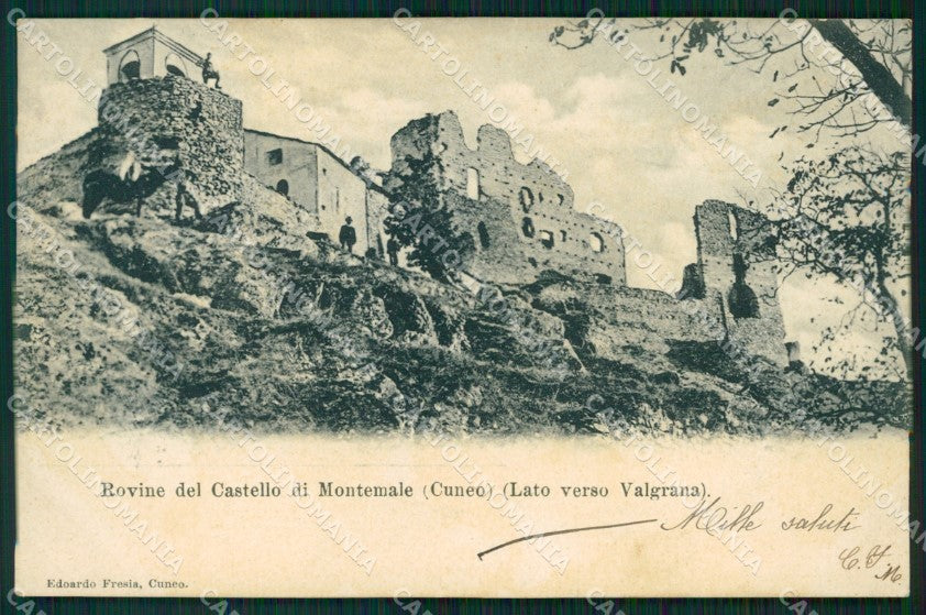 Cuneo Valgrana Montemale Castello cartolina MT6203 – fronte