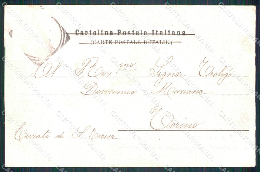 Cuneo Valgrana Montemale Castello cartolina MT6203 – retro