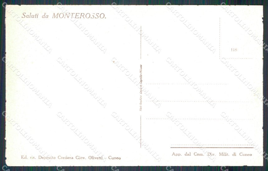 Cuneo Valle Grana Monterosso cartolina MT6214 – retro