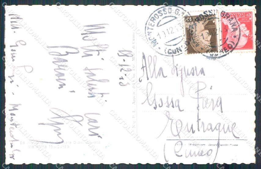 Cuneo Valle Grana Monterosso Panorama cartolina MT6215 – retro