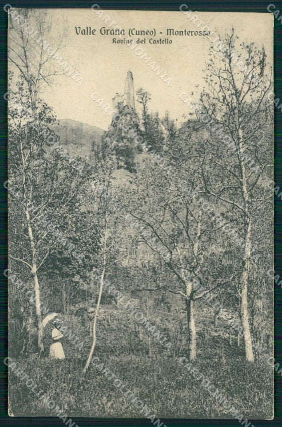 Cuneo Valle Grana Monterosso Rovine del Castello cartolina MT6216 – fronte