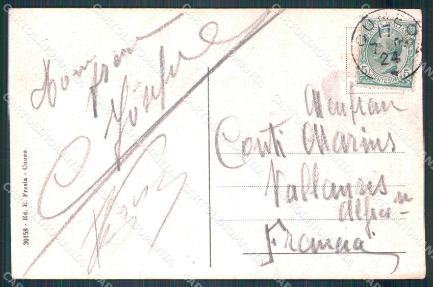 Cuneo Valle Grana Monterosso Rovine del Castello cartolina MT6216 – retro