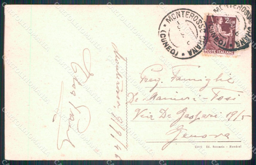 Cuneo Valle Grana Monterosso Panorama cartolina MT6222 – retro