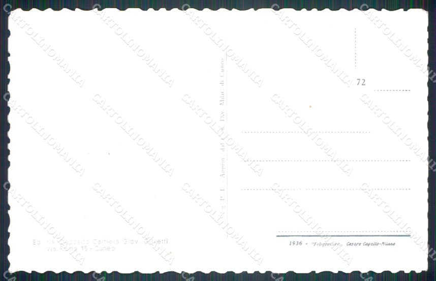 Cuneo Valle Grana Monterosso San Pietro cartolina MT6226 – retro