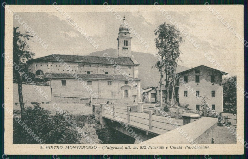 Cuneo Valle Grana Monterosso San Pietro Chiesa Parrocchiale cartolina MT6237 – fronte