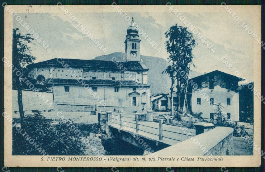 Cuneo Valle Grana Monterosso San Pietro Chiesa Parrocchiale cartolina MT6238 – fronte