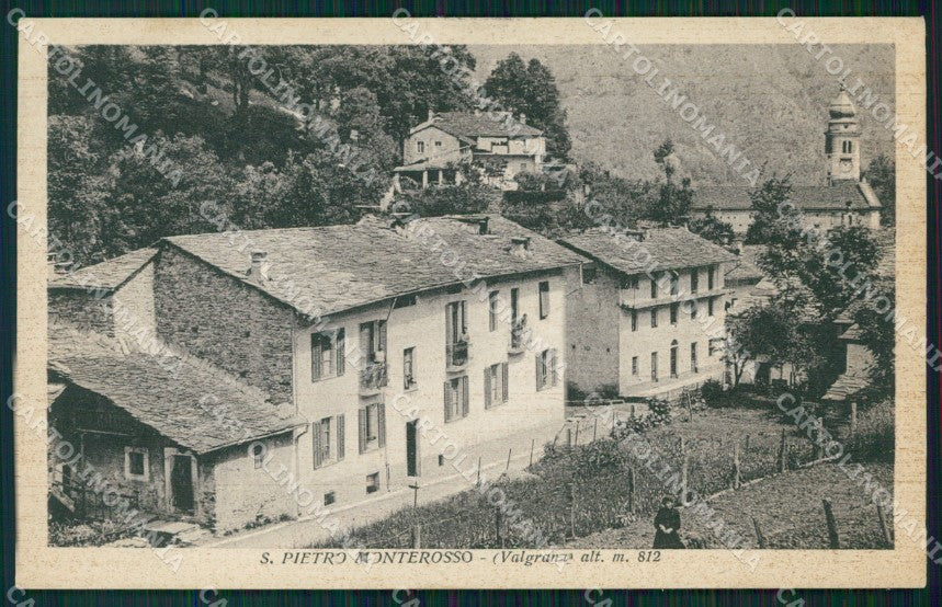 Cuneo Valle Grana Monterosso San Pietro Albergo Vittoria cartolina MT6245 – fronte