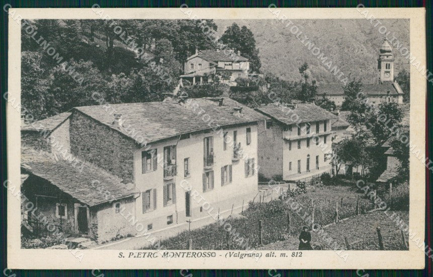 Cuneo Valle Grana Monterosso San Pietro Albergo Vittoria cartolina MT6246 – fronte
