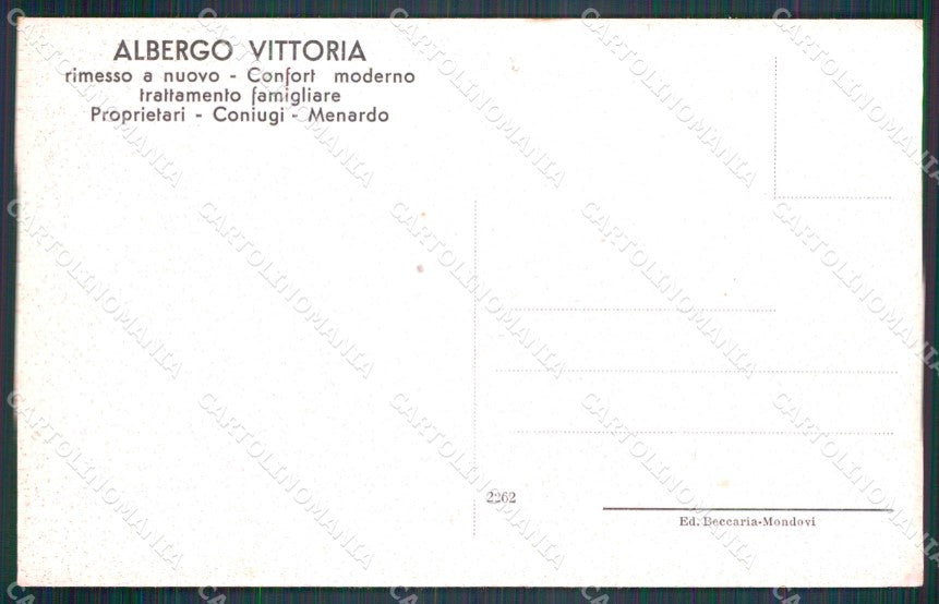 Cuneo Valle Grana Monterosso San Pietro Albergo Vittoria cartolina MT6246 – retro