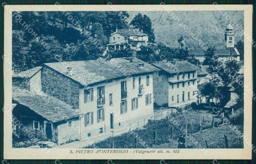 Cuneo Valle Grana Monterosso San Pietro Albergo Vittoria cartolina MT6247 – fronte