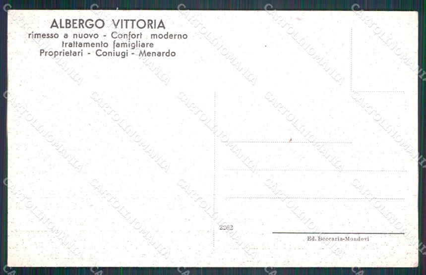 Cuneo Valle Grana Monterosso San Pietro Albergo Vittoria cartolina MT6247 – retro