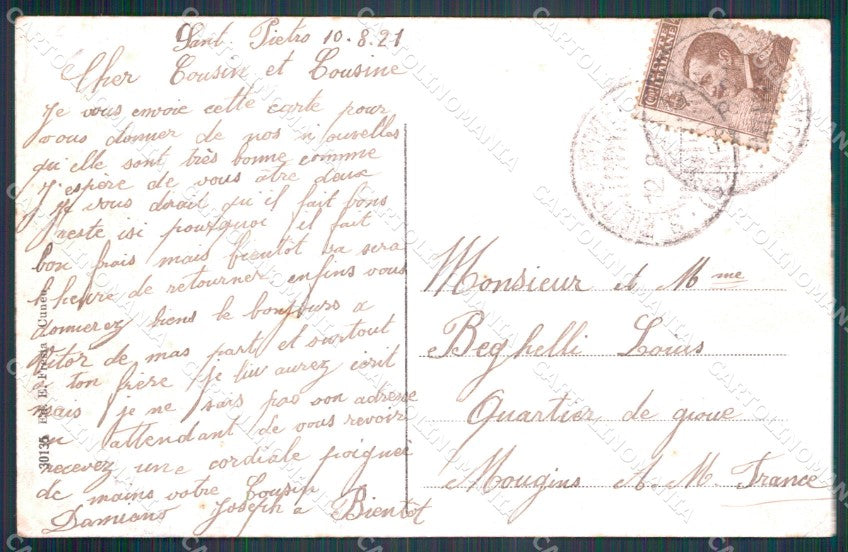 Cuneo Valle Grana Monterosso San Pietro cartolina MT6248 – retro