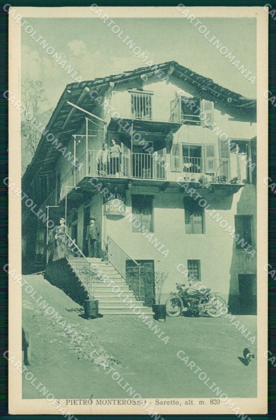 Cuneo Valle Grana Monterosso San Pietro Saretto Motocicletta cartolina MT6254 – fronte