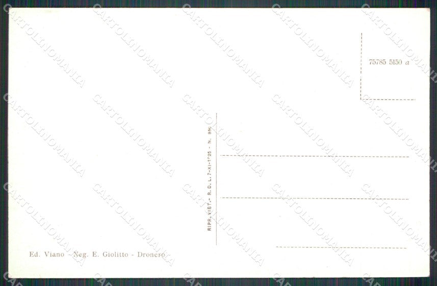 Cuneo Valle Grana Monterosso San Pietro Saretto cartolina MT6256 – retro