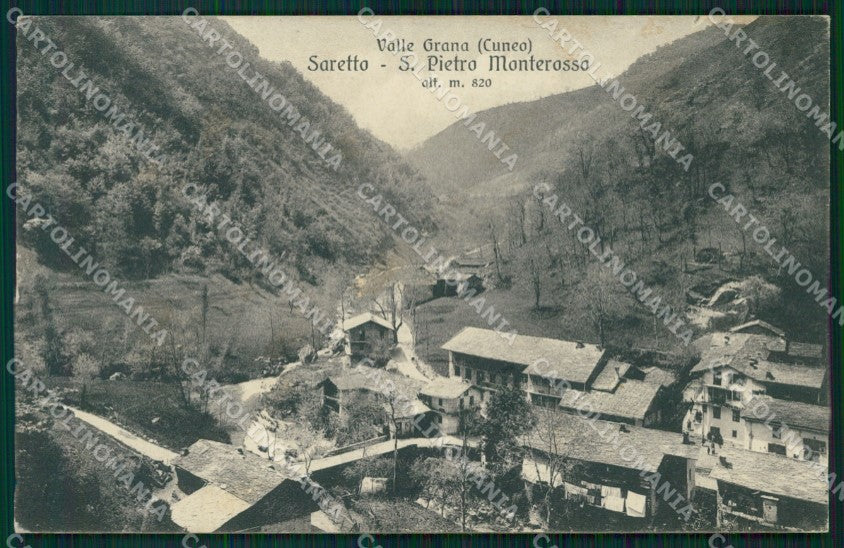 Cuneo Valle Grana Monterosso San Pietro Saretto cartolina MT6257 – fronte
