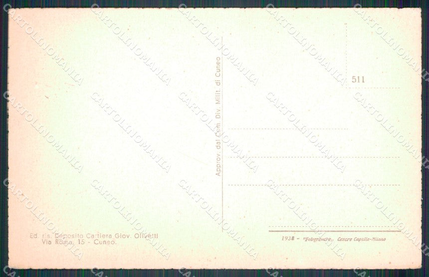 Cuneo Valle Grana Monterosso San Pietro cartolina MT6259 – retro