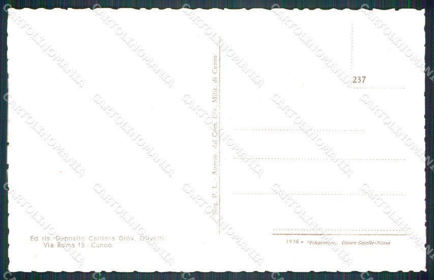 Cuneo Valle Grana Monterosso San Pietro Santa Lucia cartolina MT6264 – retro