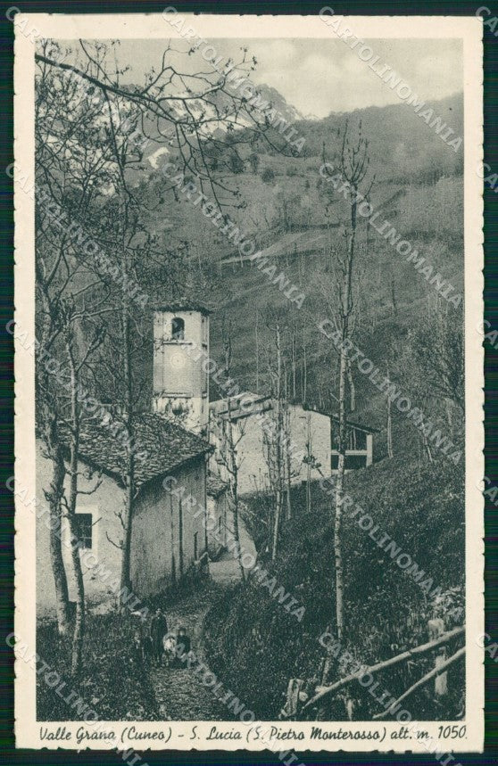Cuneo Valle Grana Monterosso San Pietro Santa Lucia cartolina MT6265 – fronte