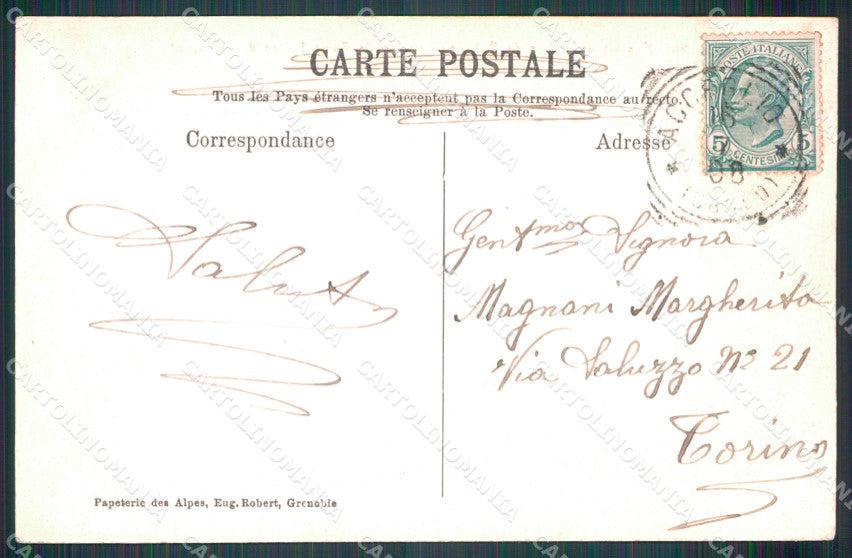 Cuneo Argentera Lago di Roburent cartolina MT6269 – retro