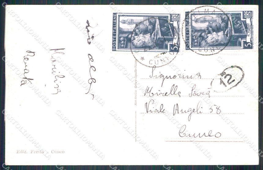 Cuneo Castelmagno Valle Grana Campomolino cartolina MT6272 – retro