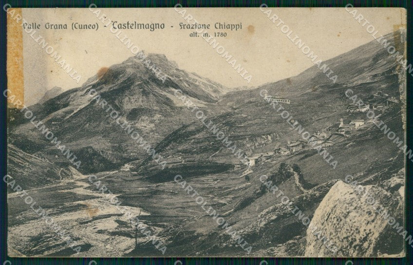 Cuneo Castelmagno Valle Grana Chiappi MACCHIE cartolina MT6276 – fronte