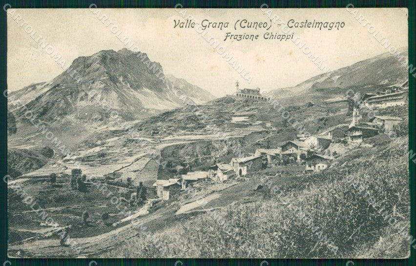 Cuneo Castelmagno Valle Grana Chiappi cartolina MT6278 – fronte