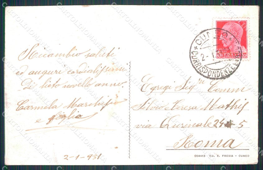 Cuneo Castelmagno Valle Grana Chiappi cartolina MT6279 – retro