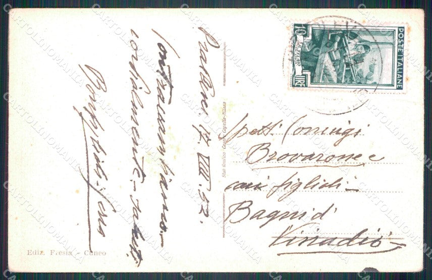 Cuneo Castelmagno Valle Grana Santuario San Magno cartolina MT6287 – retro