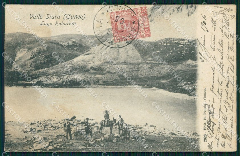 Cuneo Argentera Lago di Roburent cartolina MT6295 – fronte