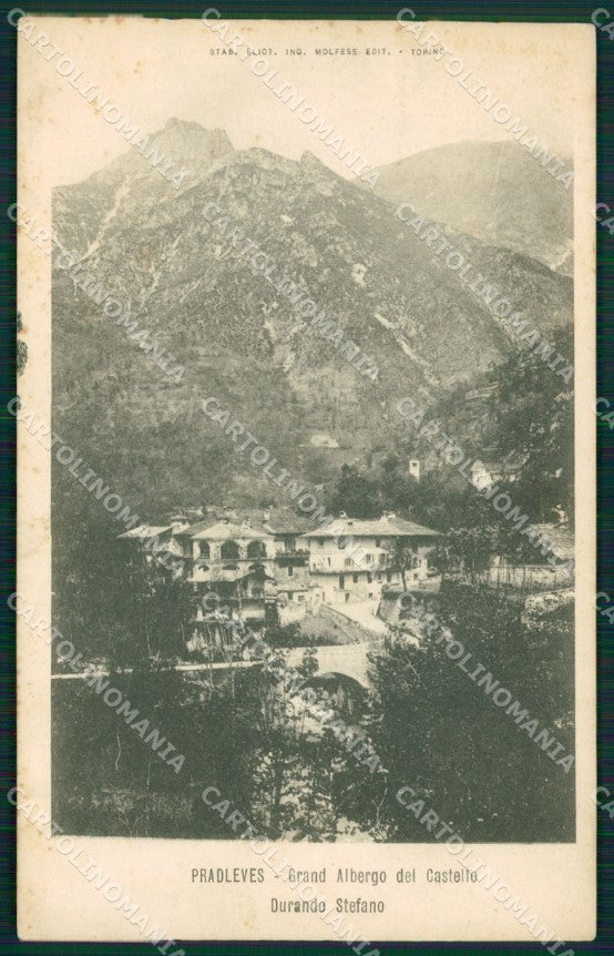 Cuneo Pradleves Grande Albergo del Castello cartolina MT6302 – fronte