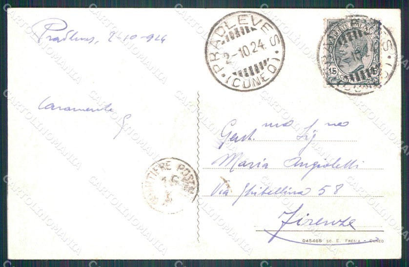 Cuneo Pradleves Grande Albergo del Castello cartolina MT6303 – retro