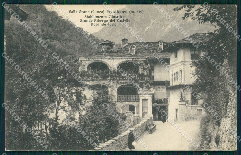 Cuneo Pradleves Grande Albergo del Castello cartolina MT6306 – fronte