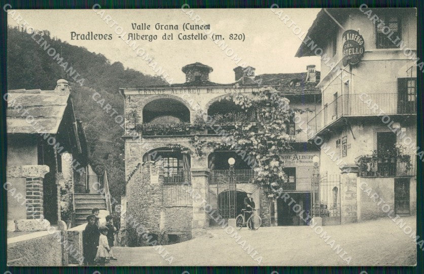 Cuneo Pradleves Grande Albergo del Castello cartolina MT6307 – fronte